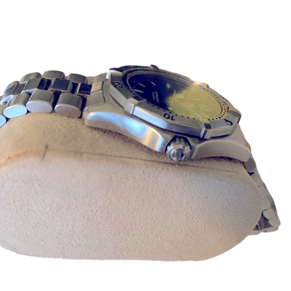 🌸Vintage Tag Heuer 38mm Professional 200M Silver Stainless Band w/ Blue Face - Picture 5 of 7